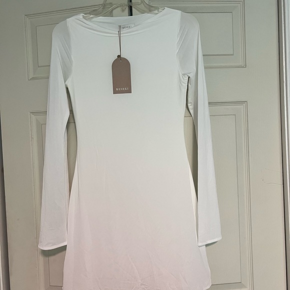 Meshki Elegant White Long Sleeve Dress - Picture 1 of 4